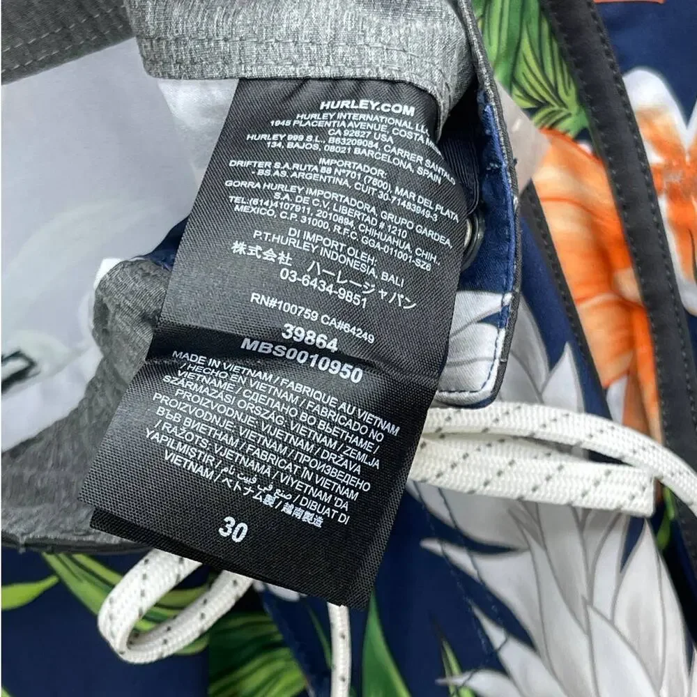 NWT Hurley x '47 MLB Detroit Tigers Phantom Swim Trunks Men's Size 30
